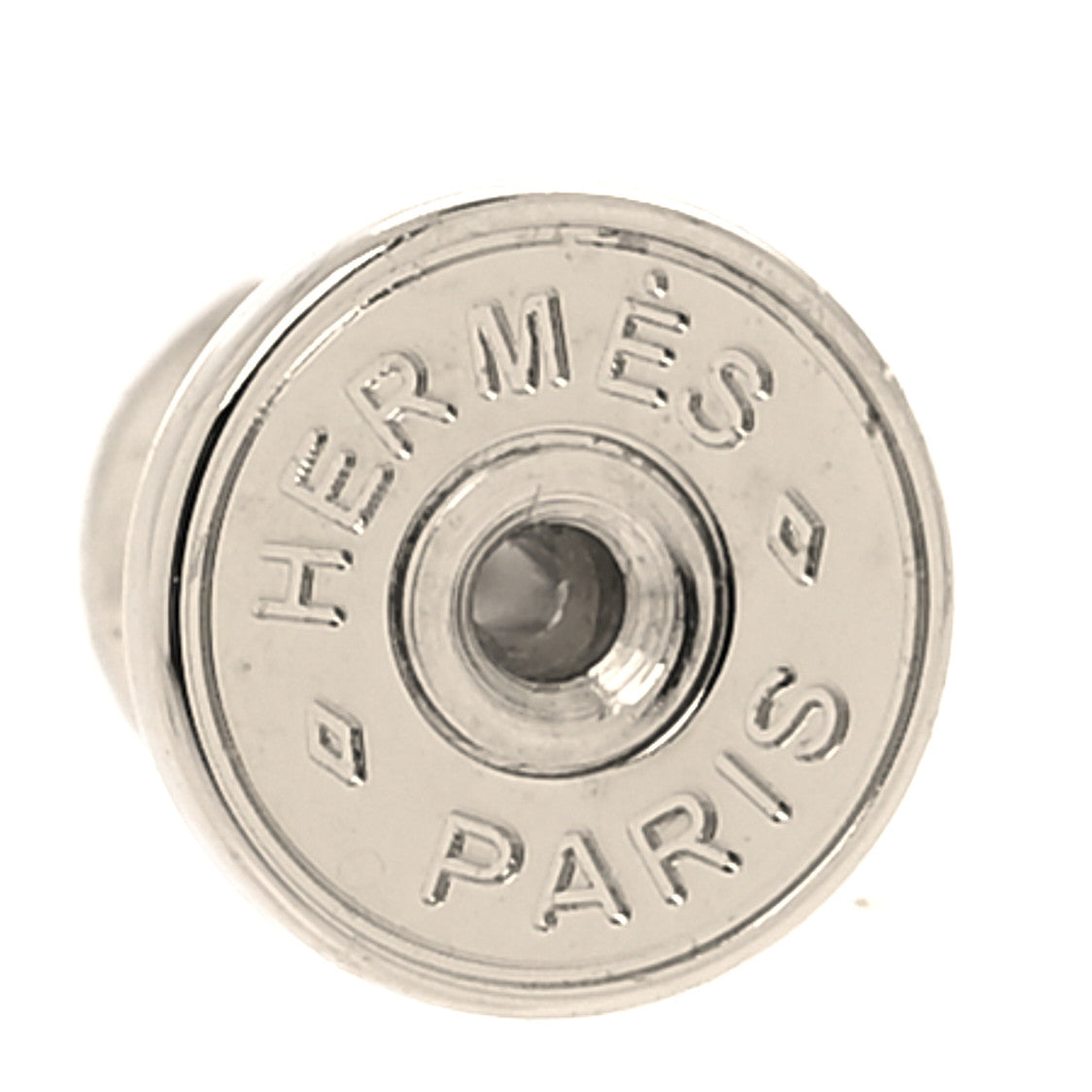 Palladium Lacquered Mini Pop H Earrings White