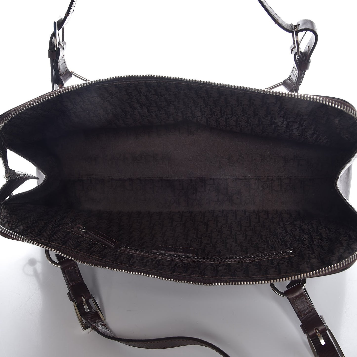 Calfskin Hardcore Pierced Shoulder Bag Brown