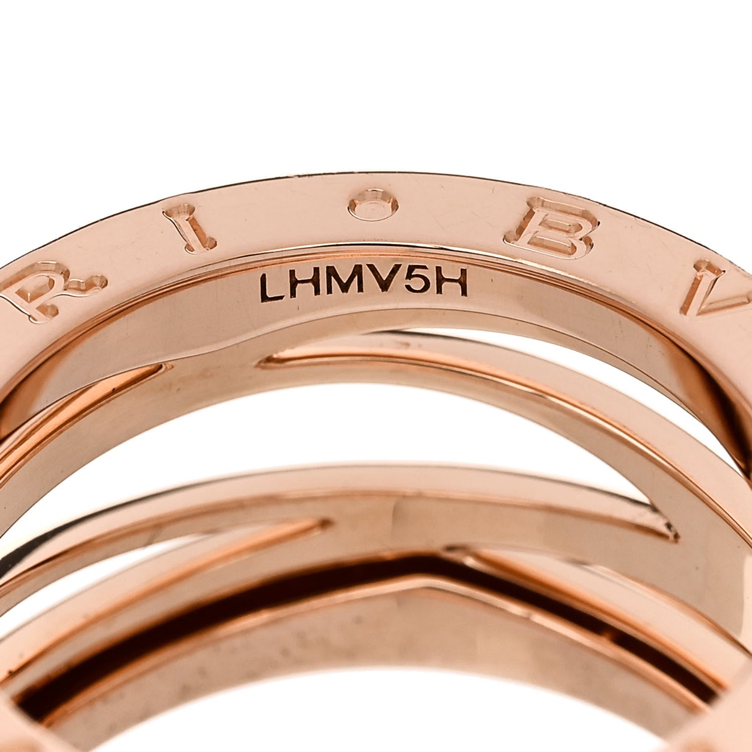 Bulgari 18K Rose Gold B.Zero1 Legend Four-Band Ring 54 6.75 6 of 6
