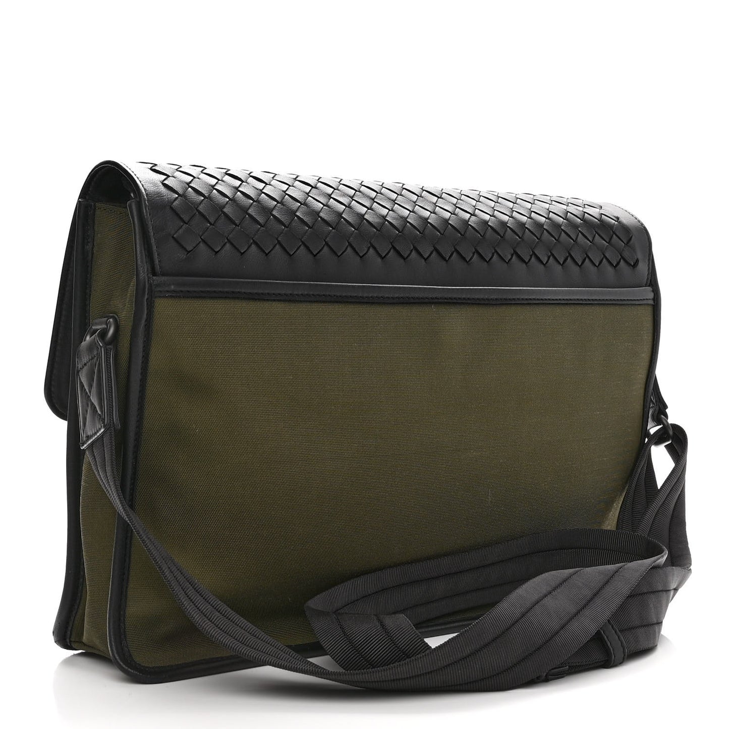 Canvas Calfskin Intrecciato Messenger