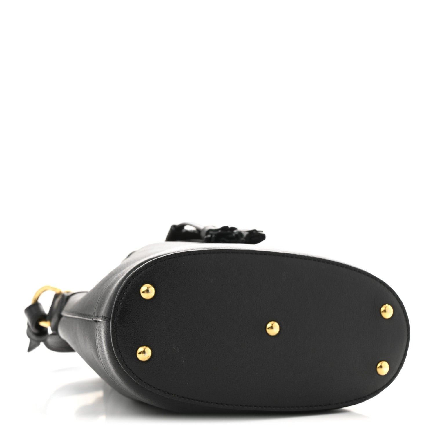 Gucci Softy Wonka Textured Dollar Calfskin Mini Diana Bucket Bag Black 4 of 12