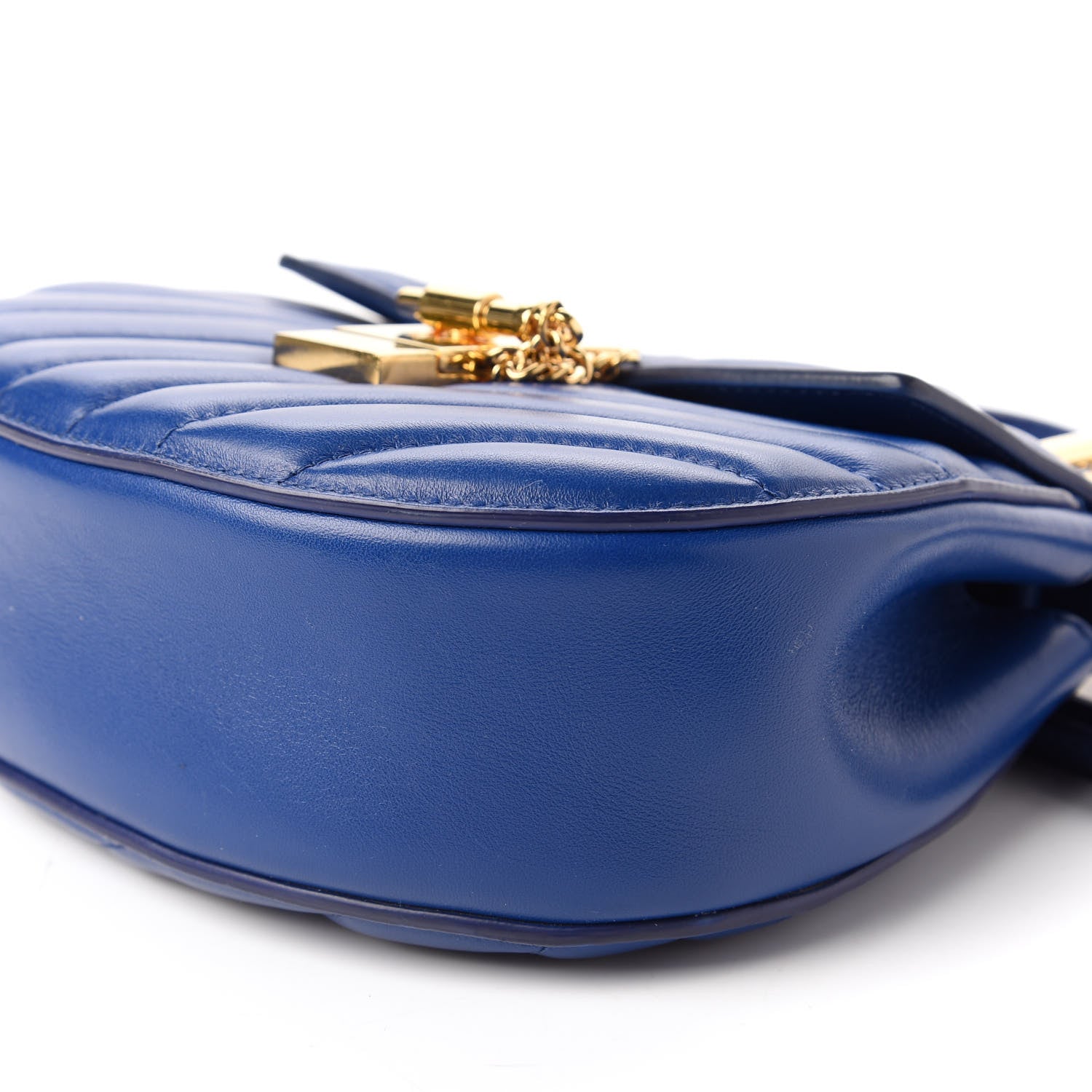 Chloe Calfskin Quilted Mini Drew Bijou Shoulder Bag Majesty Blue 7 of 10