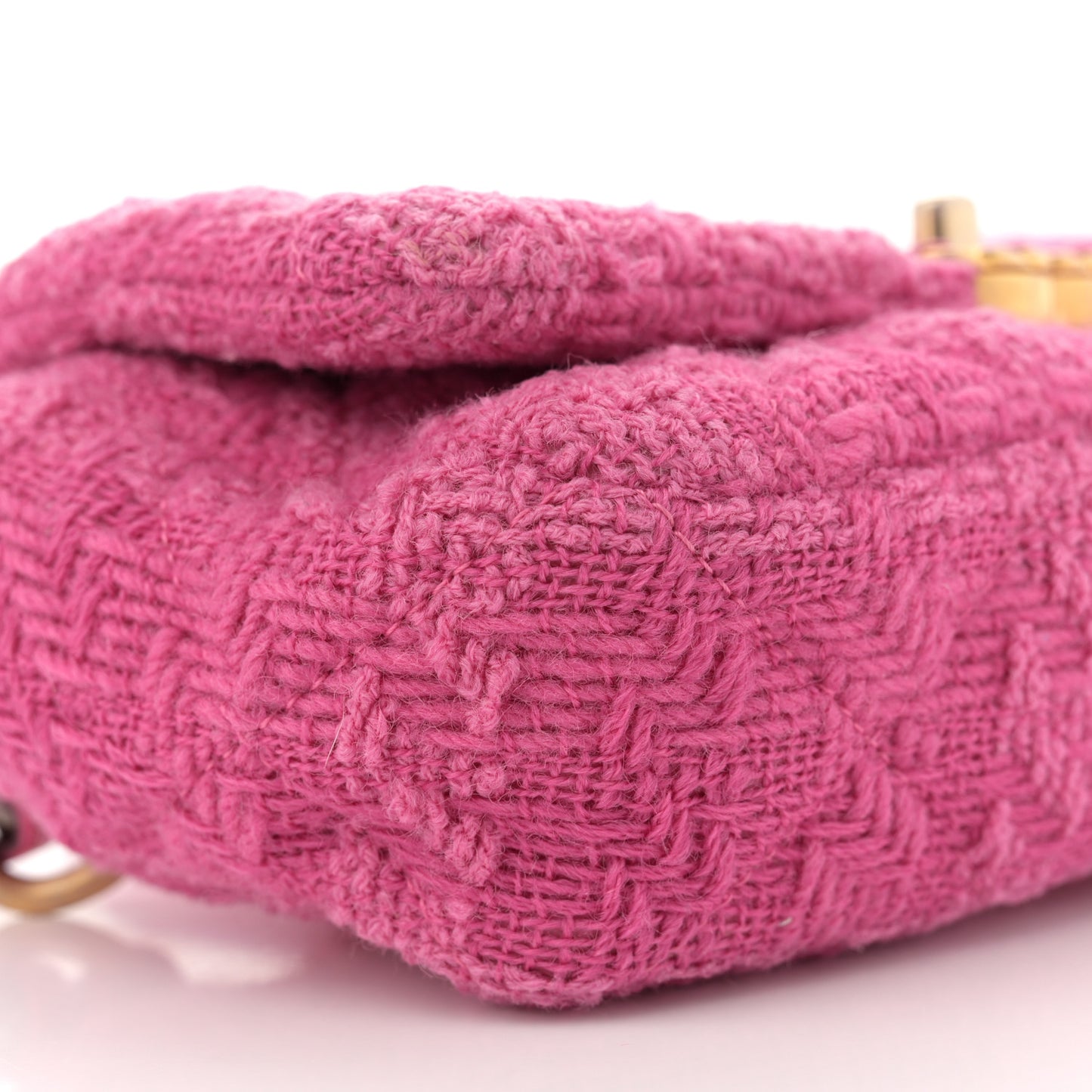 Tweed Quilted Chanel 19 Waist Bag Pink