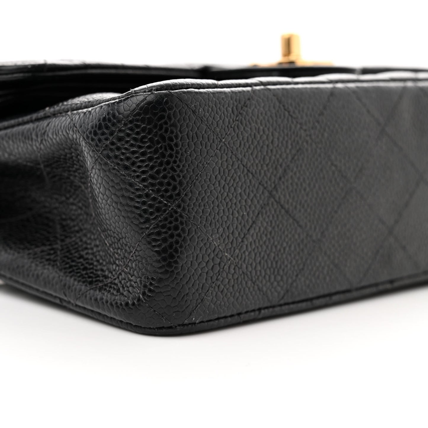 Caviar Quilted Small Double Flap Black
