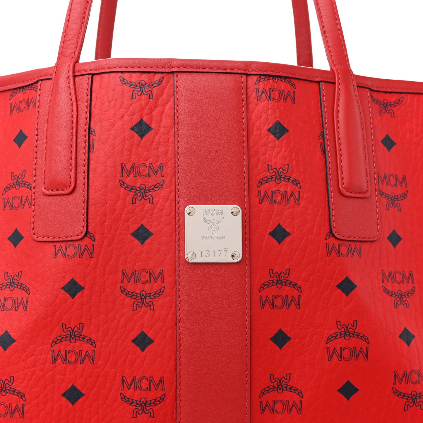 Visetos Large Liz Reversible Shopper Tote Ruby Red