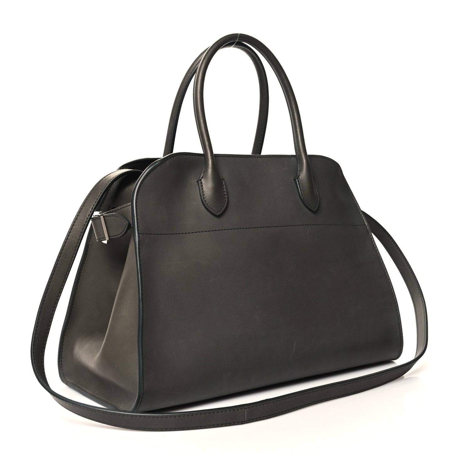 Polished Saddle Calfskin Soft Margaux 12 Koala Grey