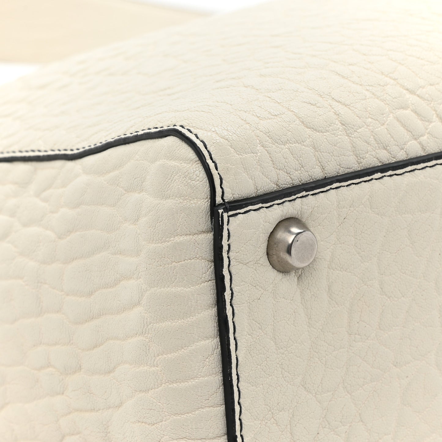 Canyon Grained Lambskin Large Lady Dior Off White