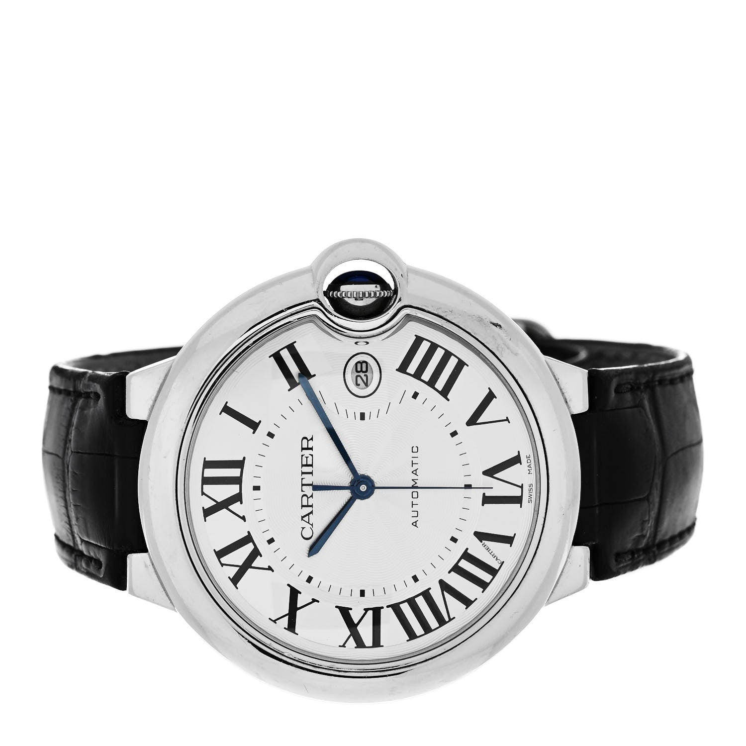 Cartier Stainless Steel Alligator 40mm Ballon Bleu De Cartier Automatic Watch 2 of 6