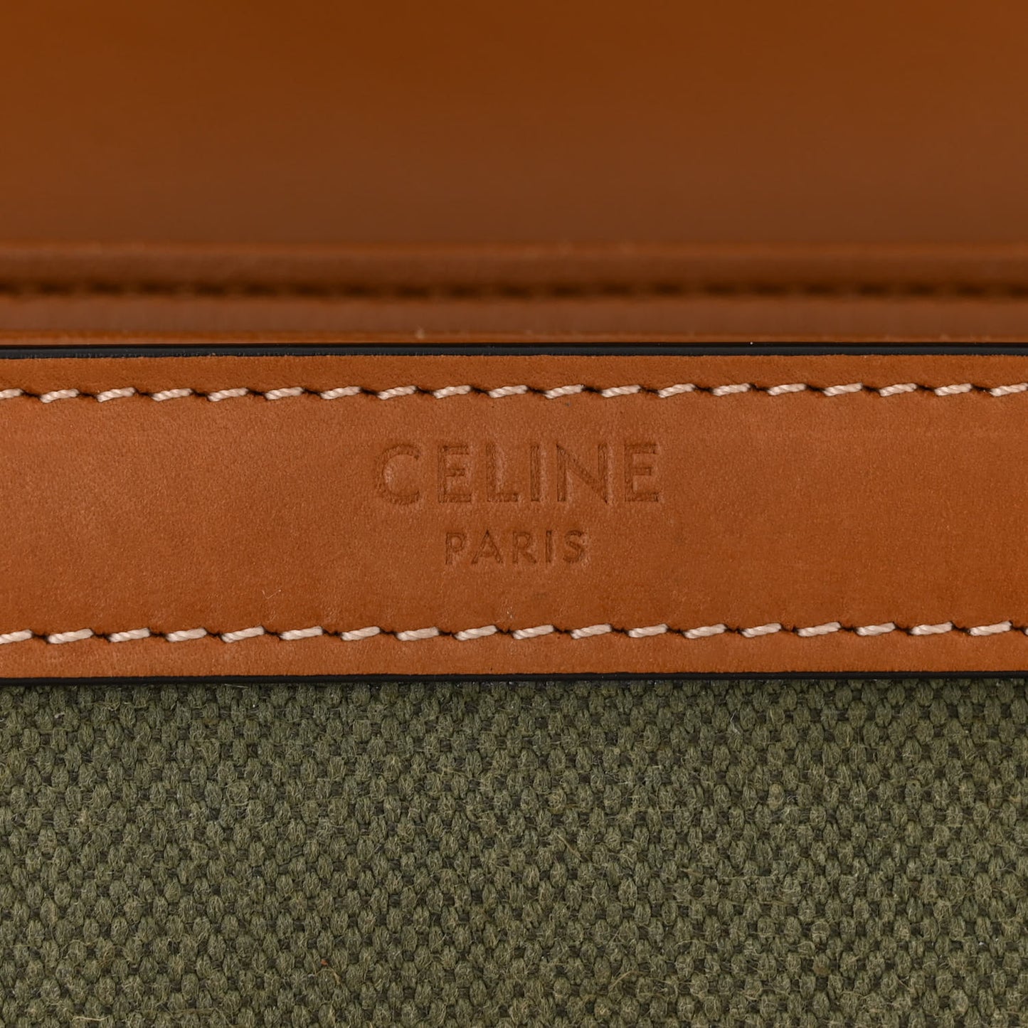 Textile Natural Calfskin Classique Triomphe Khaki Tan