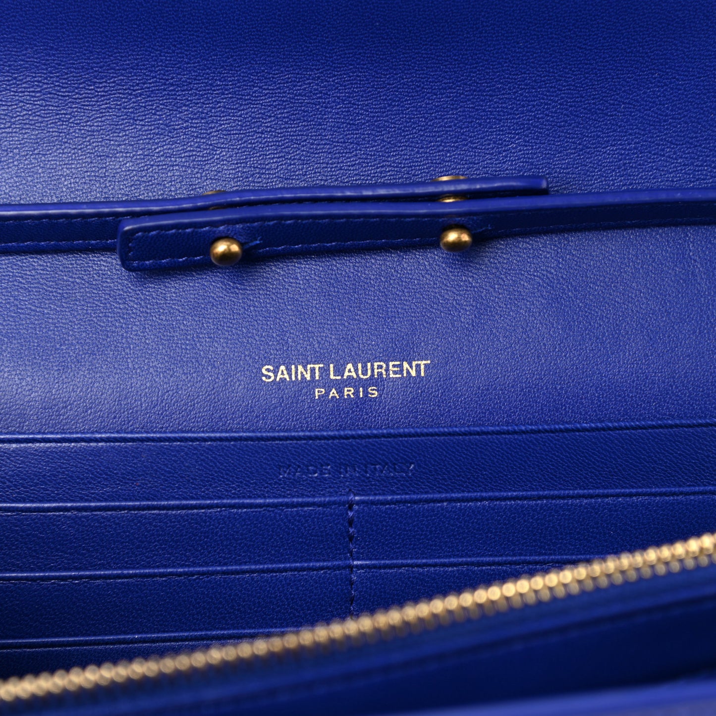 Patent Calfskin Monogram Kate Wallet On Chain Royal Blue