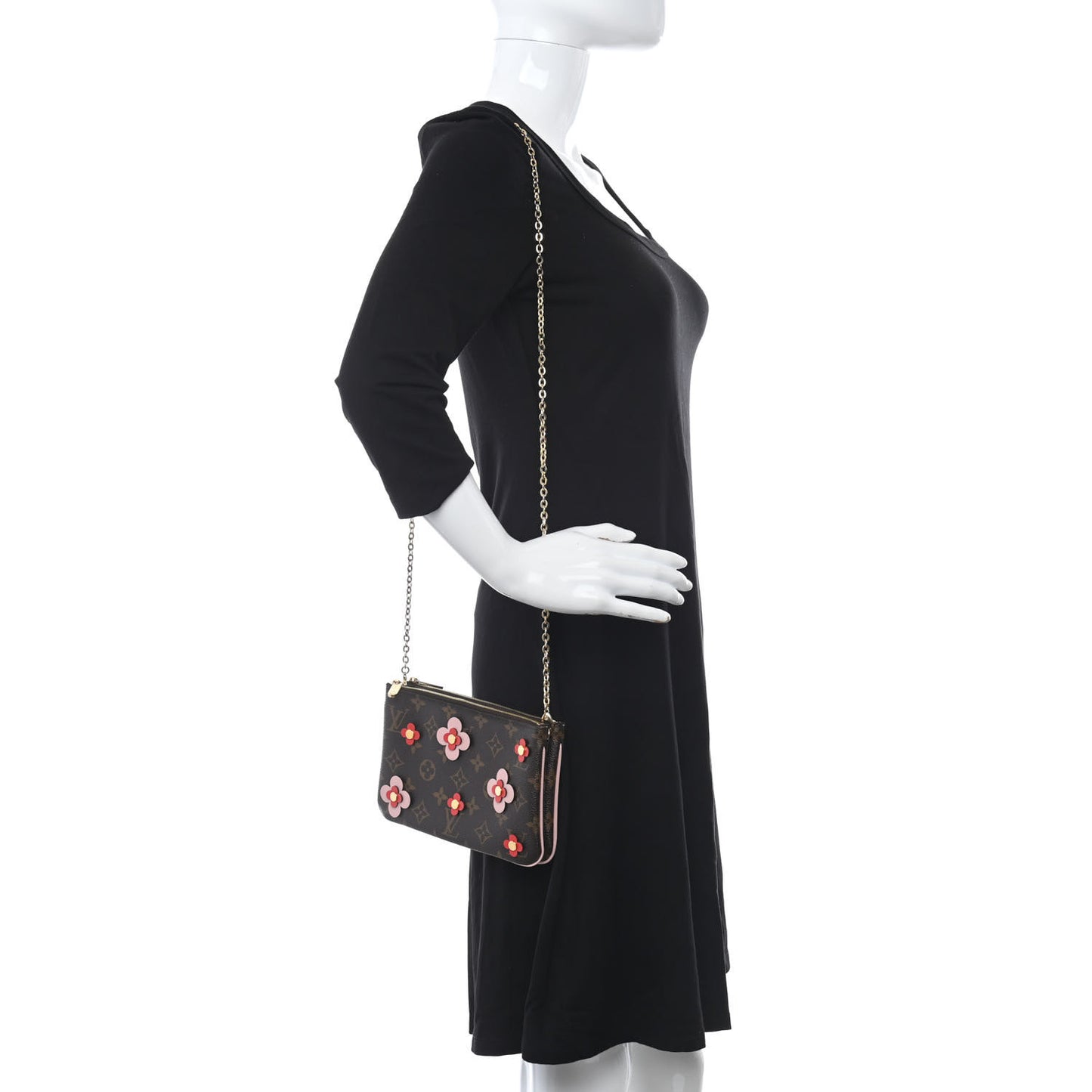 Monogram Blooming Flowers Double Zip Pochette