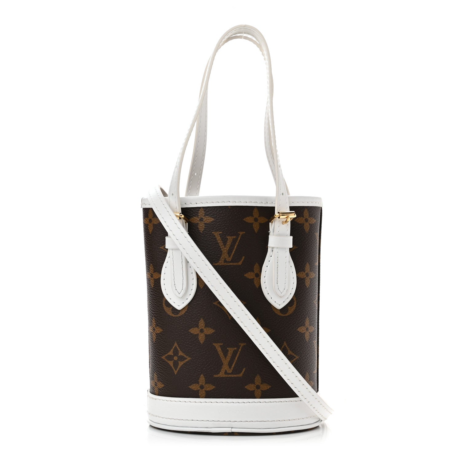 Louis Vuitton Monogram LV Match Nano Bucket Bag White 1255987