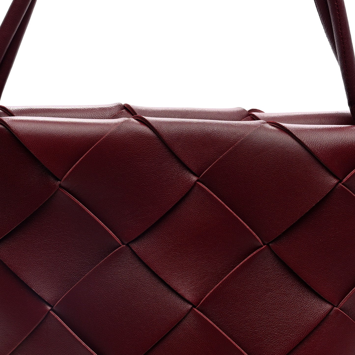 Nappa Maxi Intrecciato Clasp Bucket Bag Bordeaux