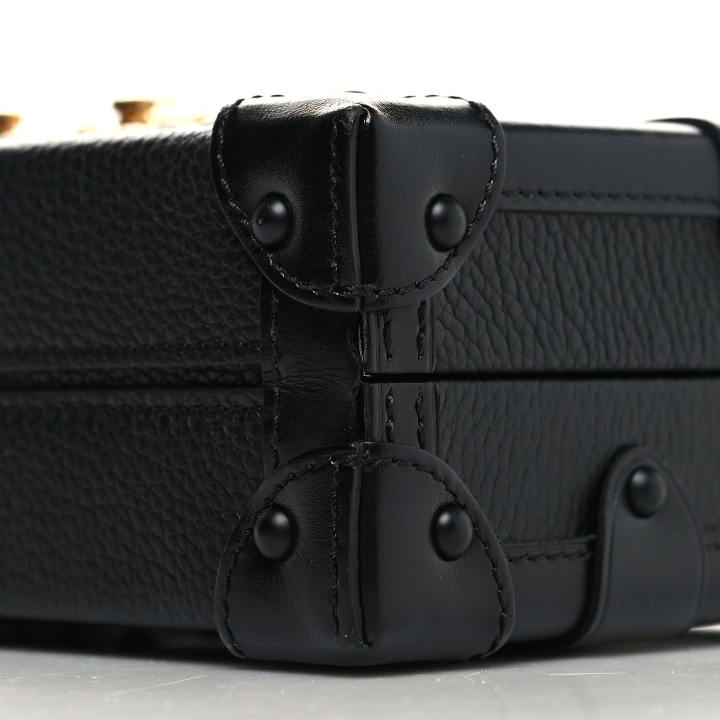 Monogram Calfskin Petite Malle Black White