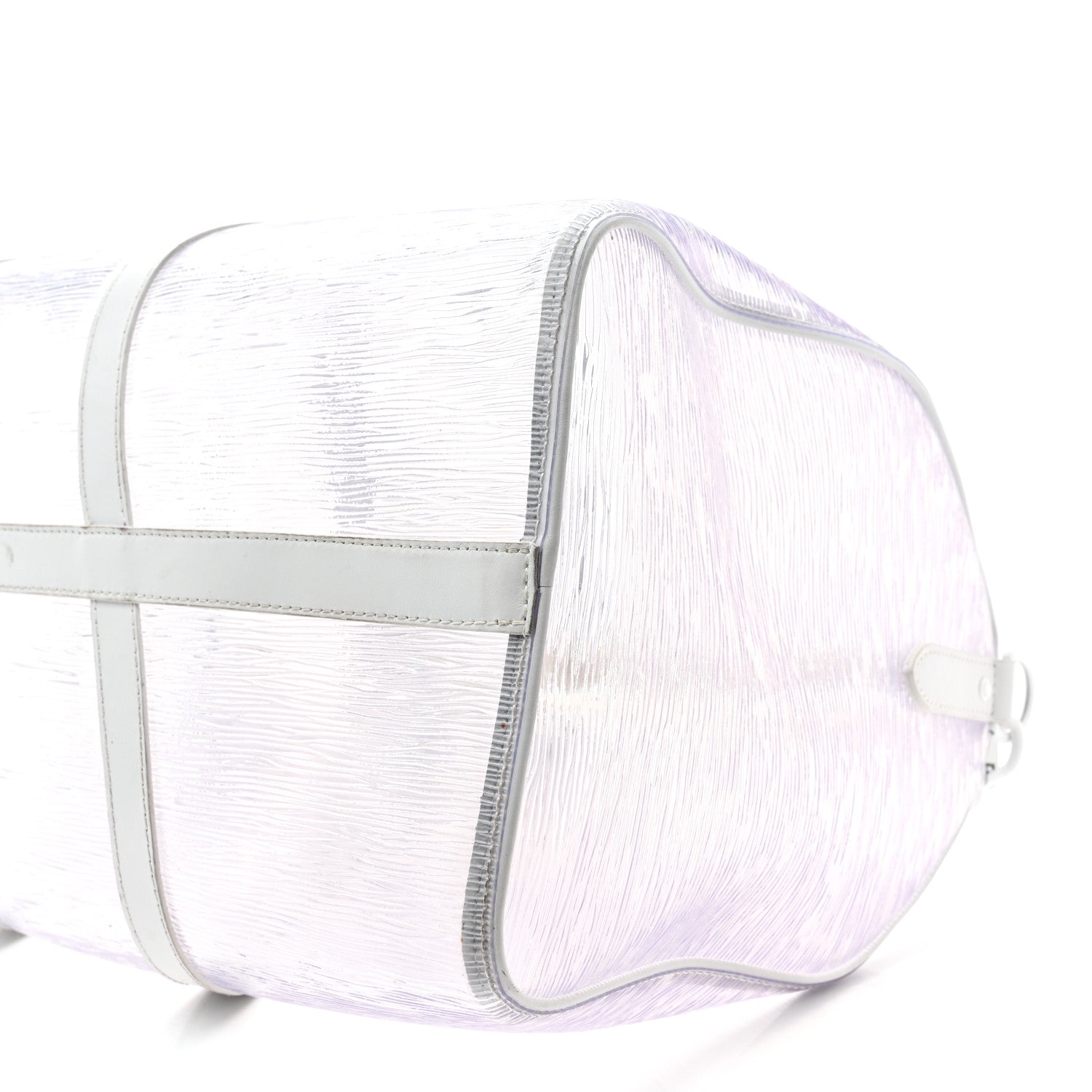 Louis Vuitton PVC Epi Embossed Wavy Keepall Bandouliere 50 White 10 of 16