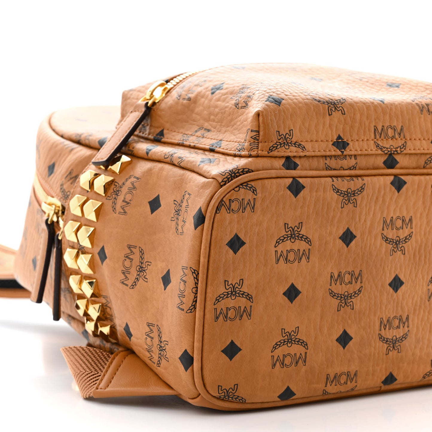 Visetos Small Side Stud Stark Backpack Cognac