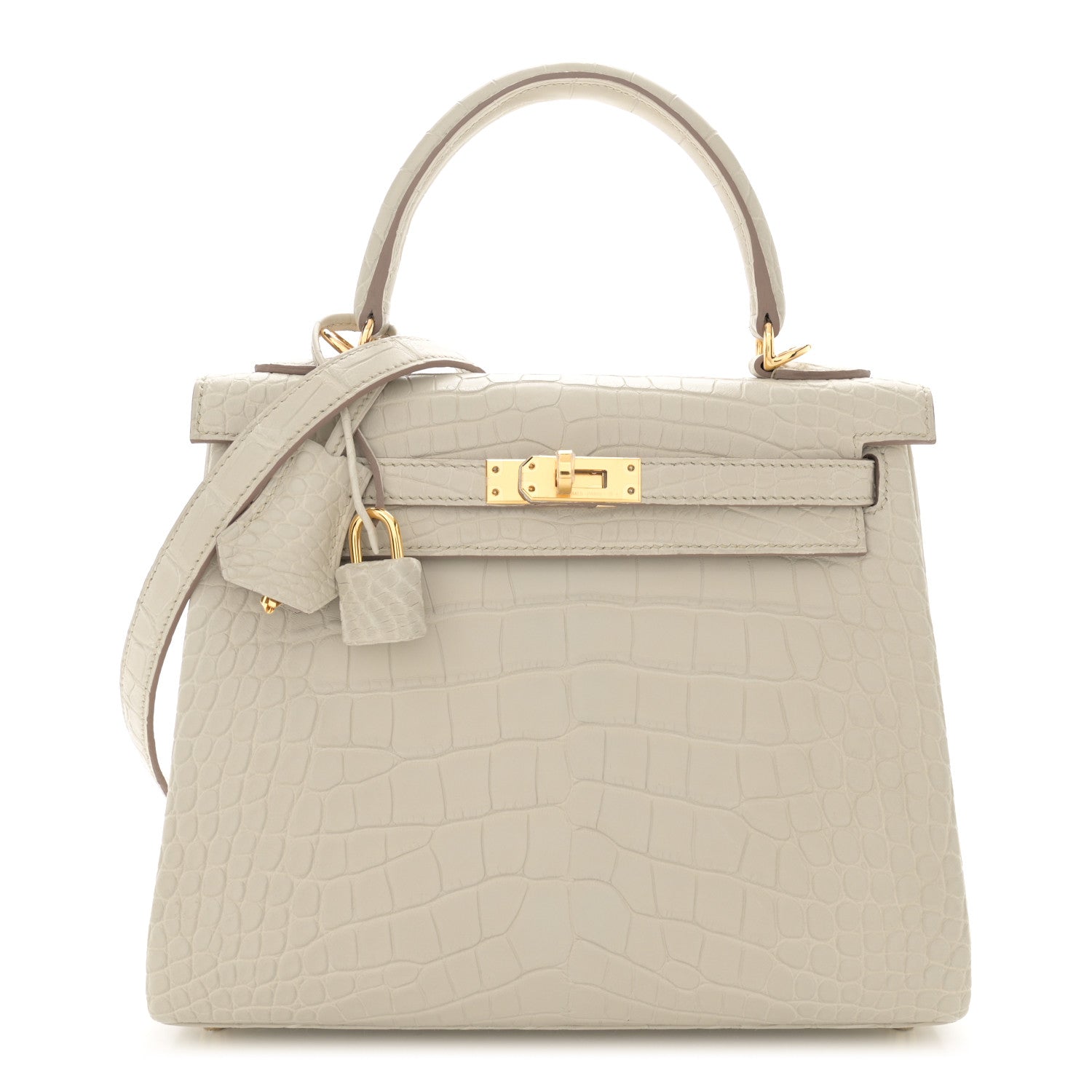 Hermes Matte Alligator Kelly Retourne 25 Beton 1 of 11