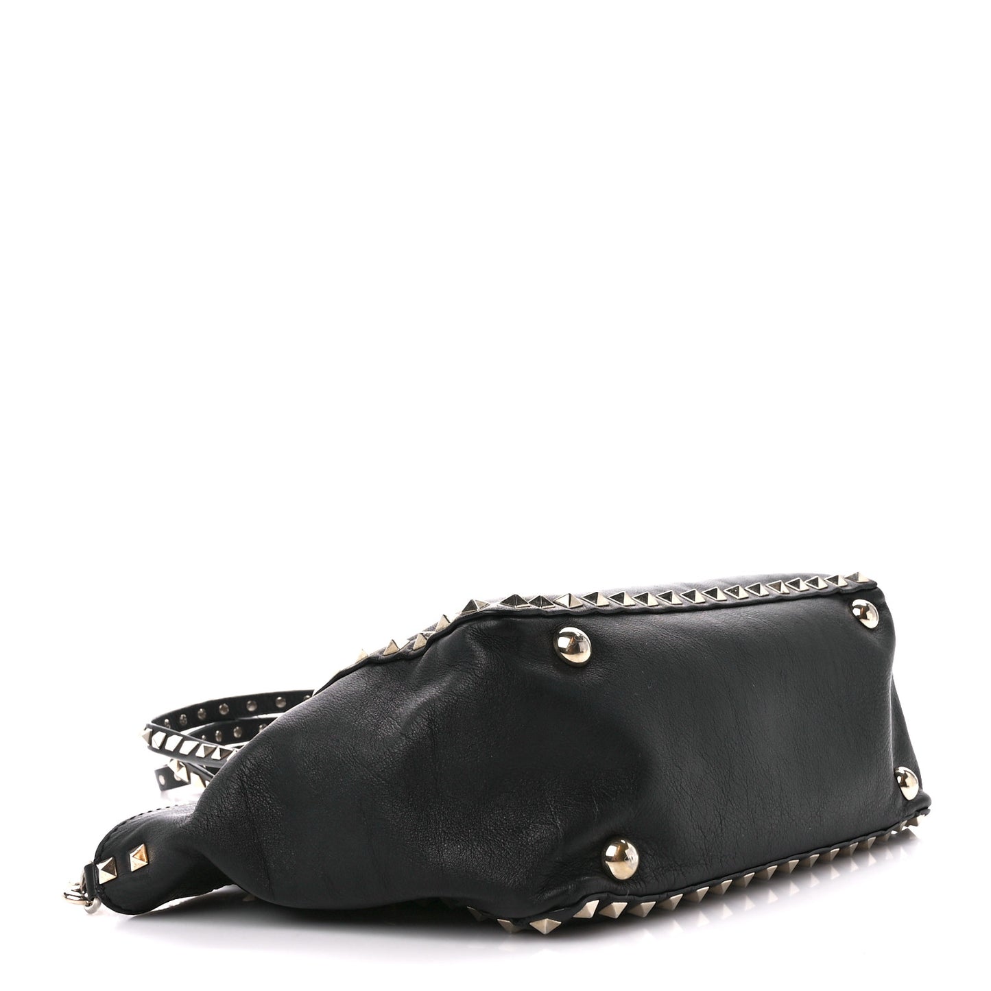 Vitello Small Rockstud Tote Black