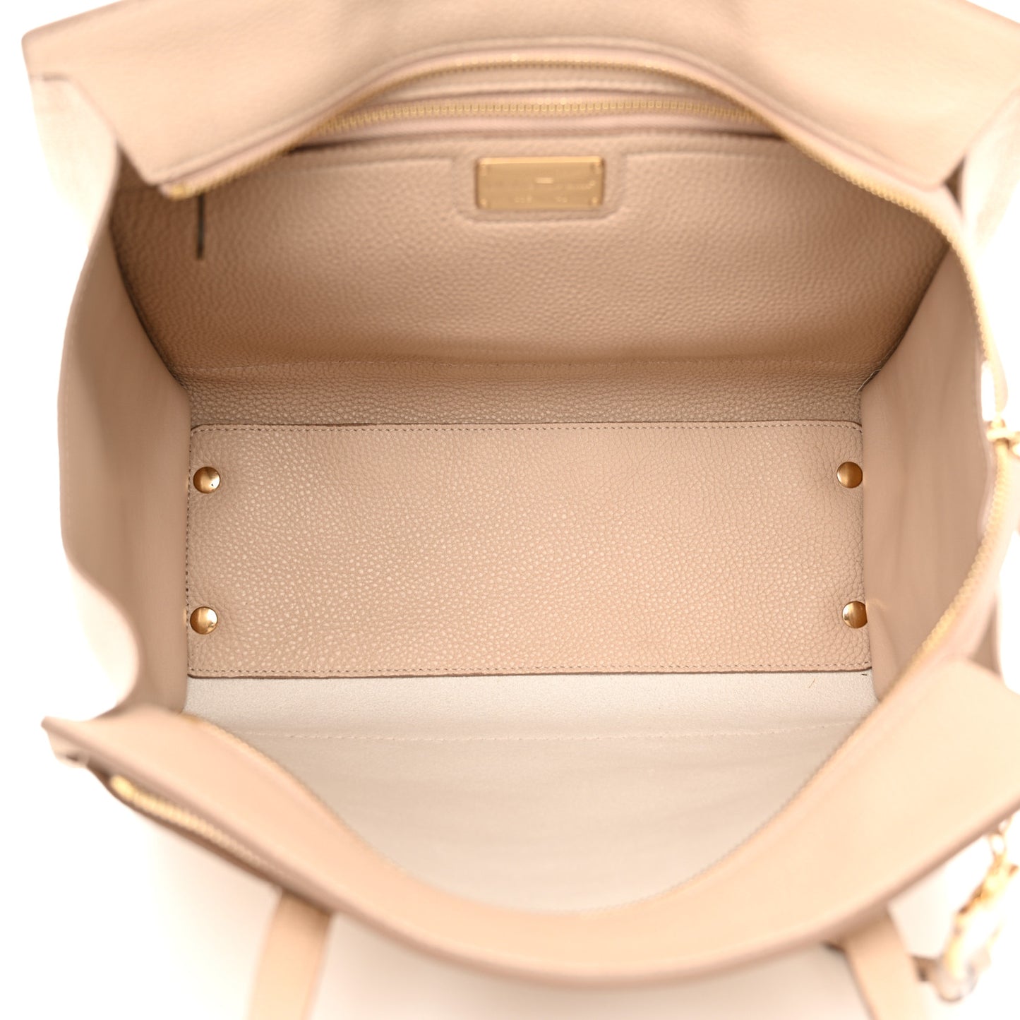 Calfskin Double Handle Medium Amy New Bisque