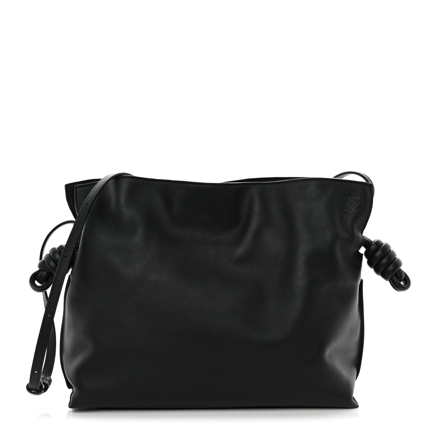 Loewe Nappa Medium Flamenco Knot Bag Black 1889221 – FASHIONPHILE