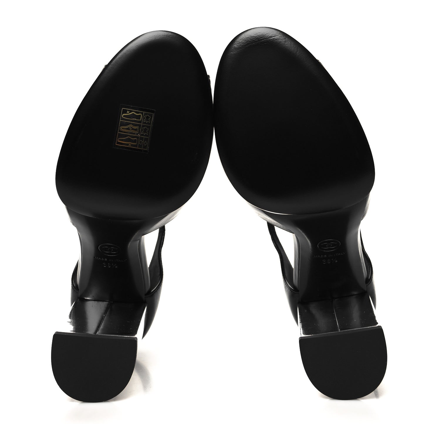 Shiny Lambskin Sandals 38.5 Black