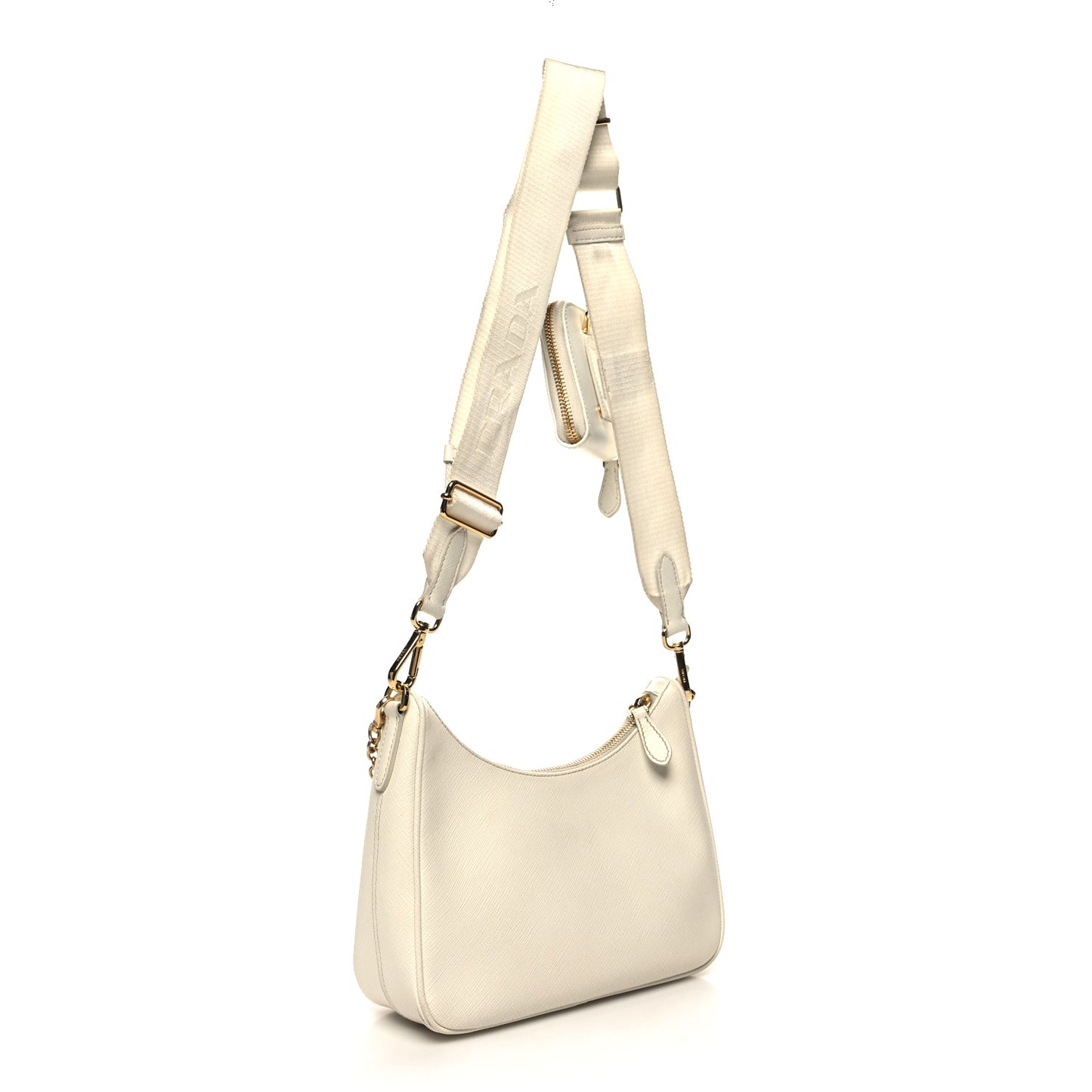 Saffiano Re-Edition 2005 Shoulder Bag White