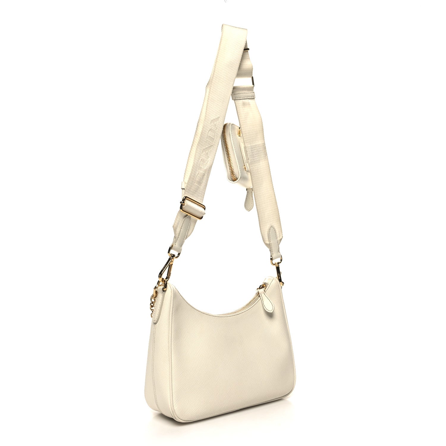Prada Saffiano Re-Edition 2005 Shoulder Bag White 3 of 12