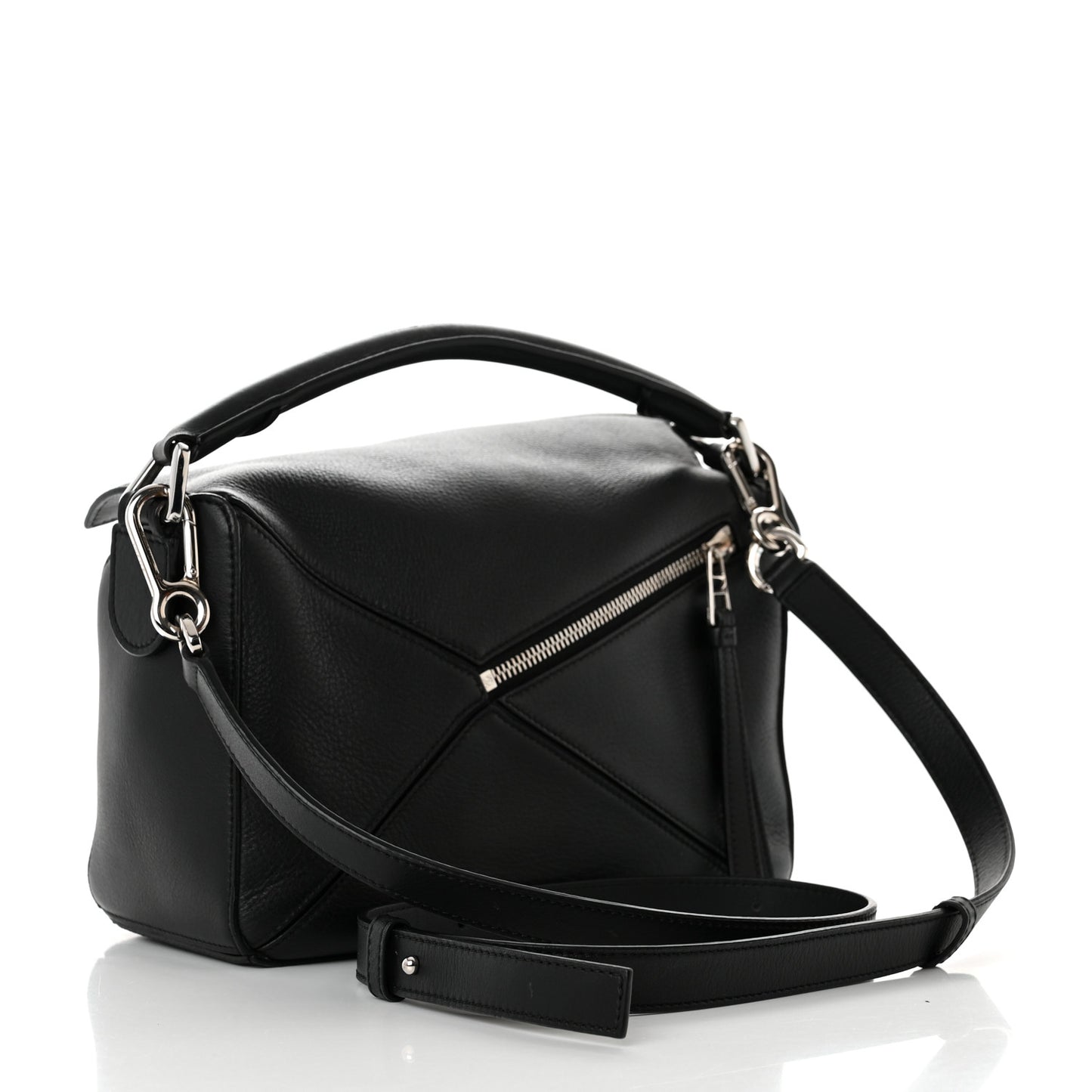 Calfskin Small Puzzle Bag Black