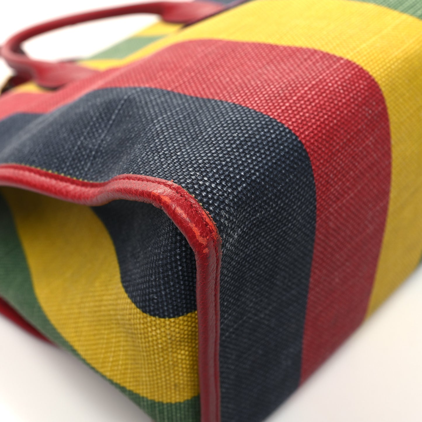 Canvas Marley Stripe Script Logo Large Gucci 100 Tote Bag Multicolor