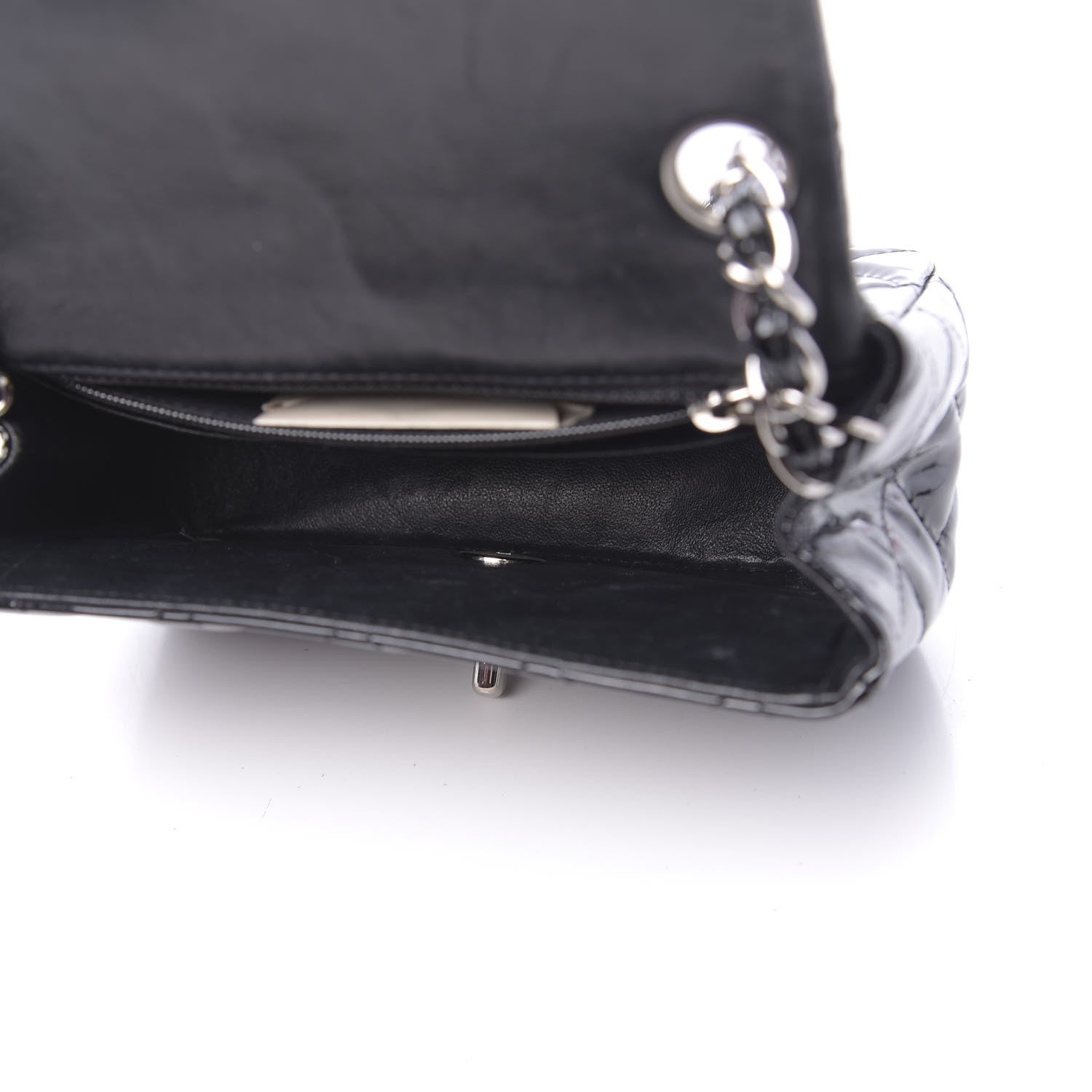 Chanel Patent Calfskin Quilted Mini Square Flap Black 5 of 12