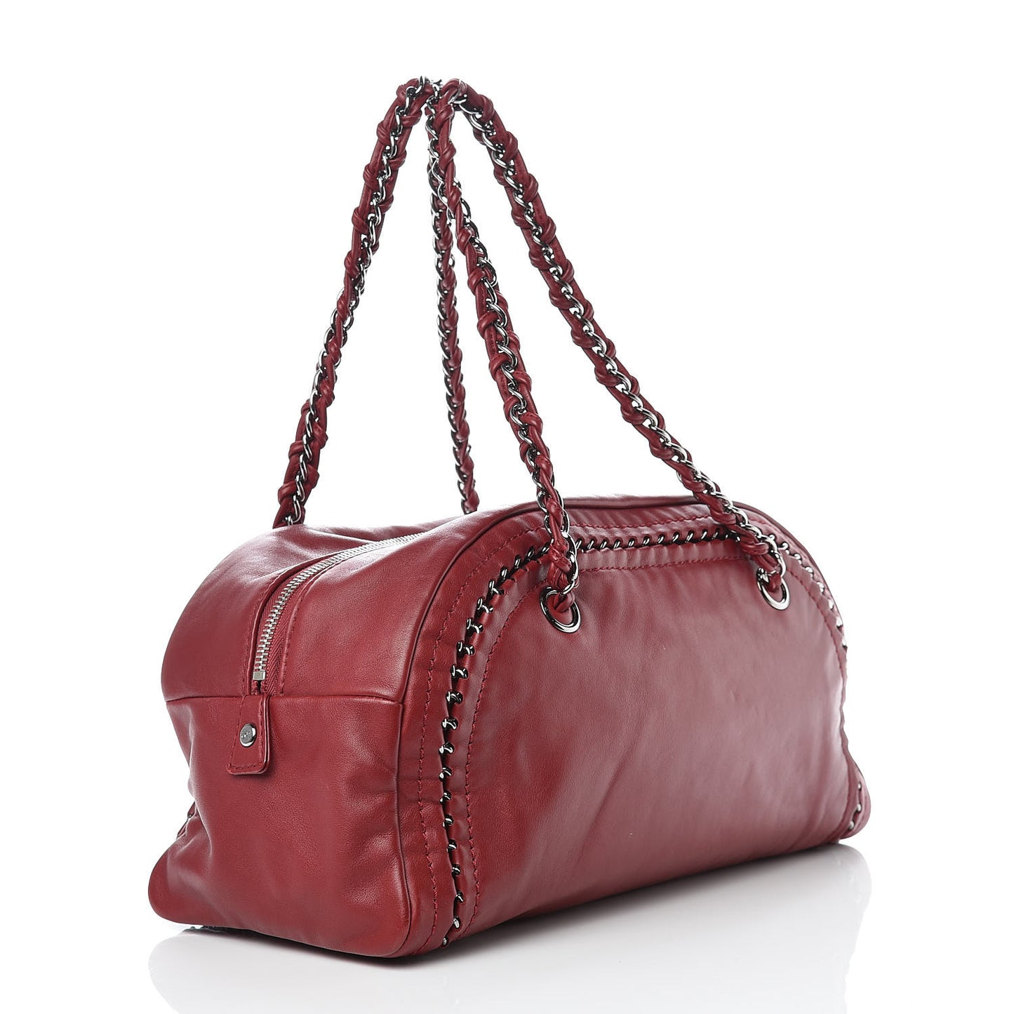 Smooth Calfskin Medium Luxe Ligne Bowler Red