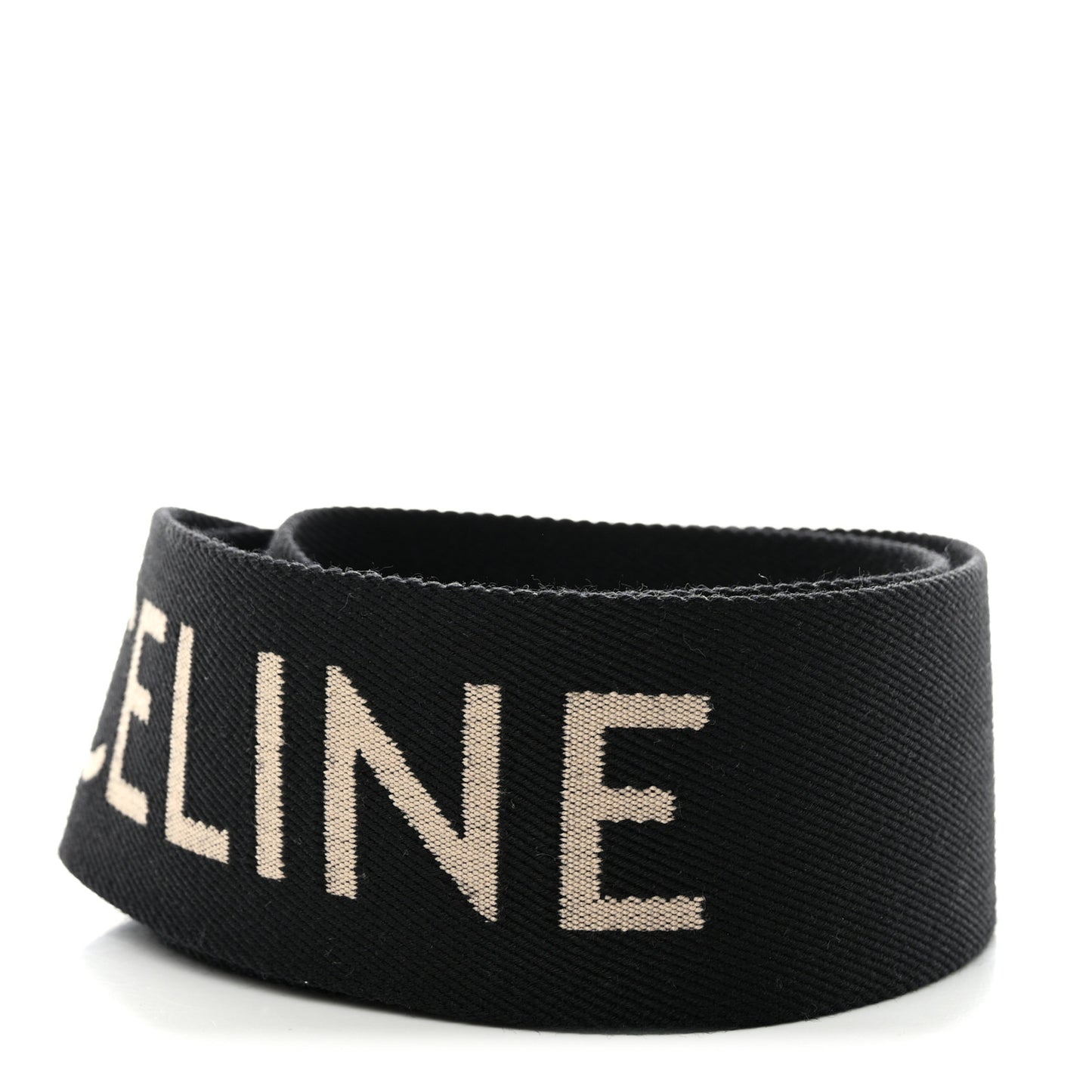 Jacquard Wool Logo Short Strap Black Beige