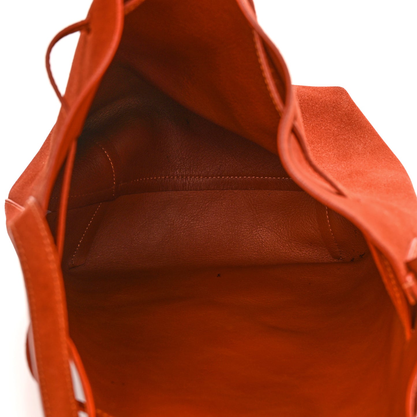 Suede Bucket Bag Brick