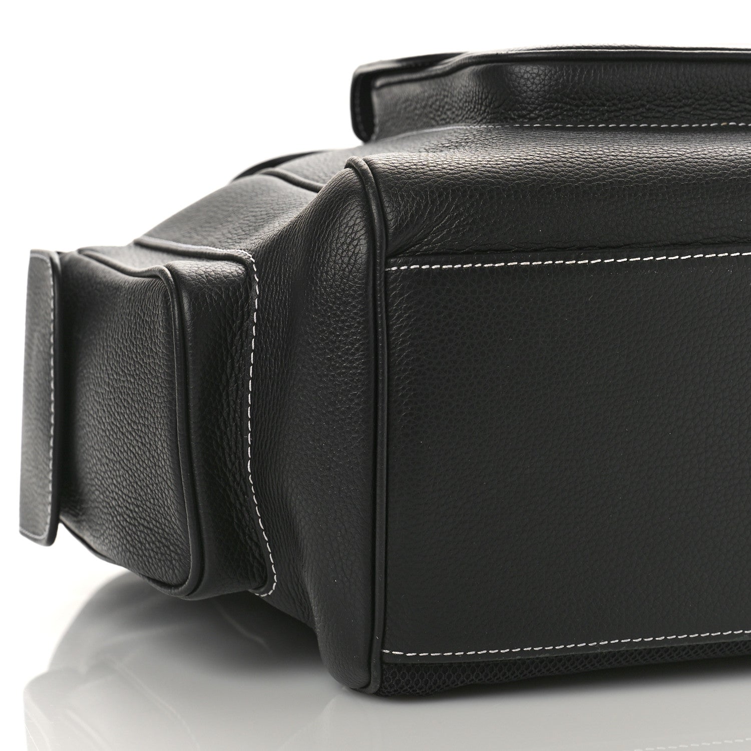 Christian Dior Grained Calfskin Saddle Drawstring Backpack Black 7 of 8