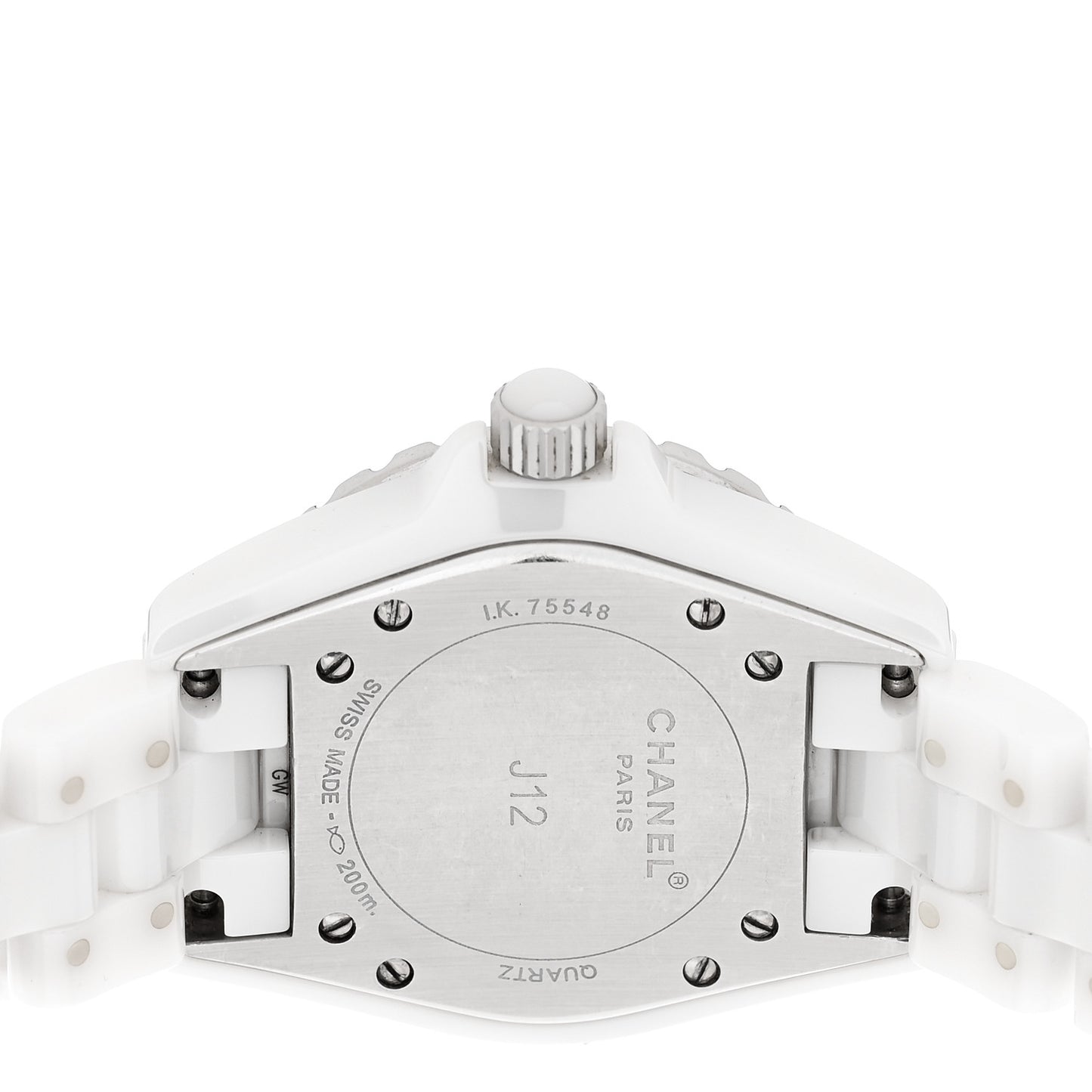 Stainless Steel Ceramic 33mm J12 Quartz Watch White