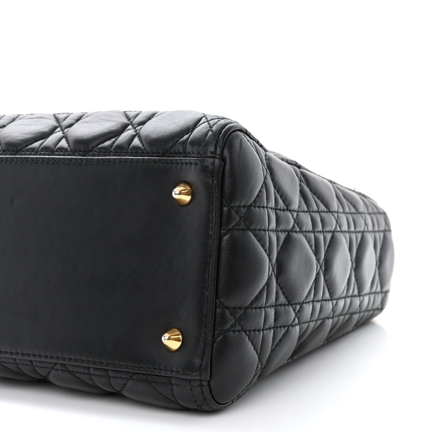 Christian Dior Lambskin Cannage Medium Lady Dior Black 10 of 10