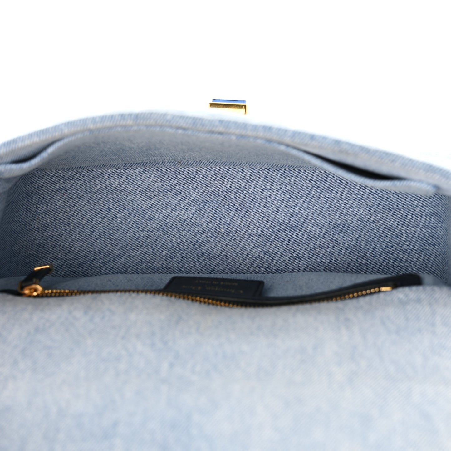 Denim Macrocannage Medium Caro Bag Blue