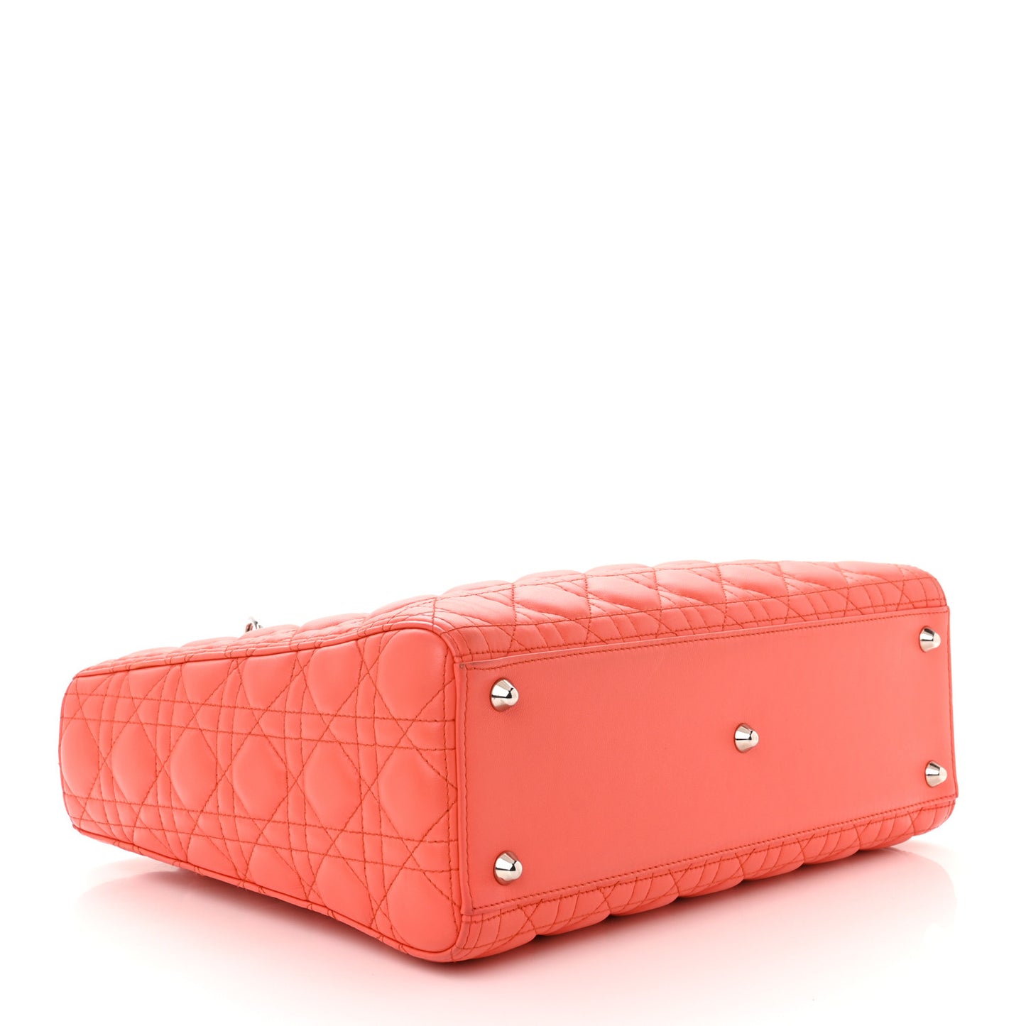 Lambskin Cannage Large Lady Dior Coral