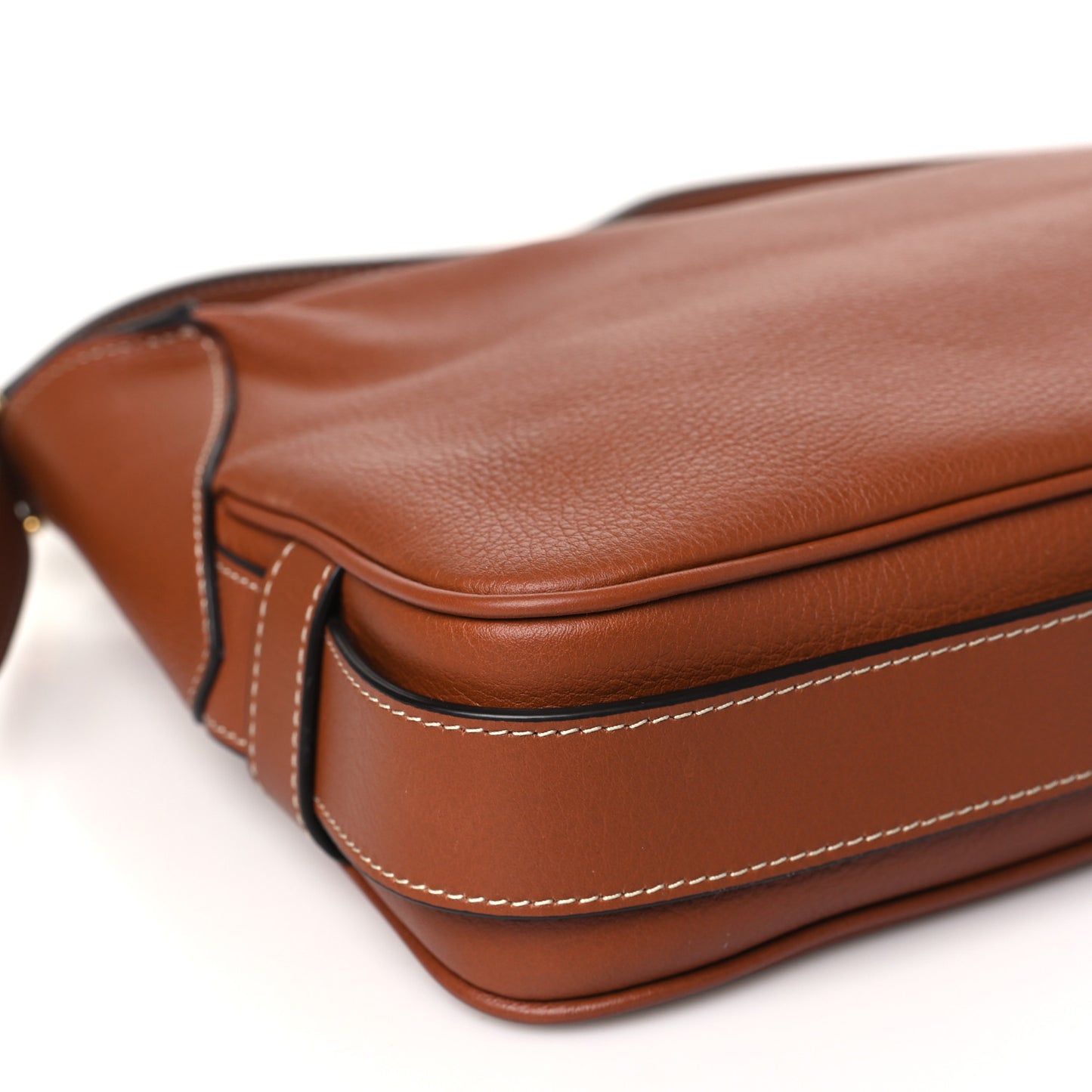 Supple Calfskin Medium Romy Shoulder Bag Tan