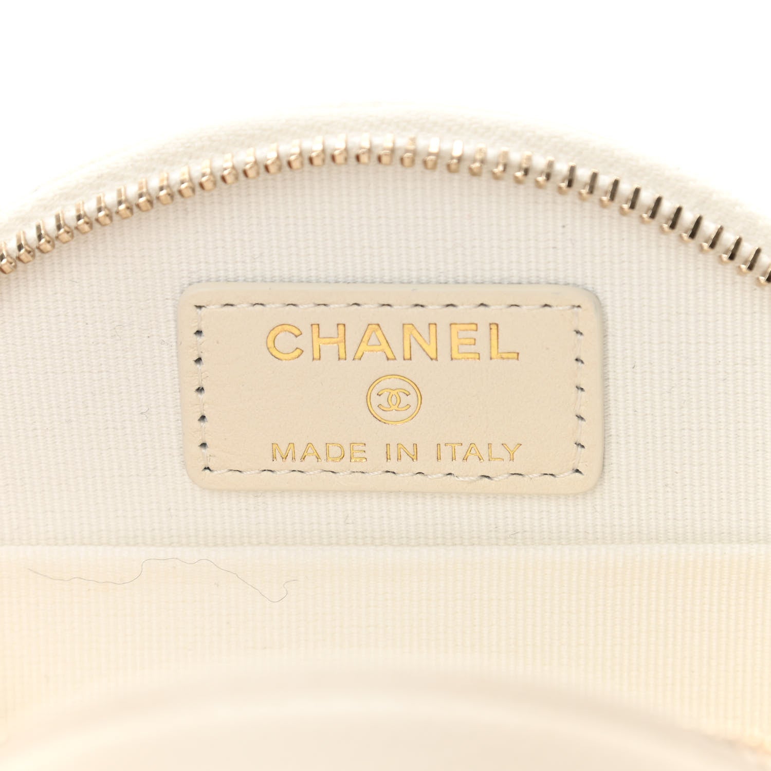 Chanel Caviar Quilted Round Handle With Care Vanity With Chain White 6 of 11