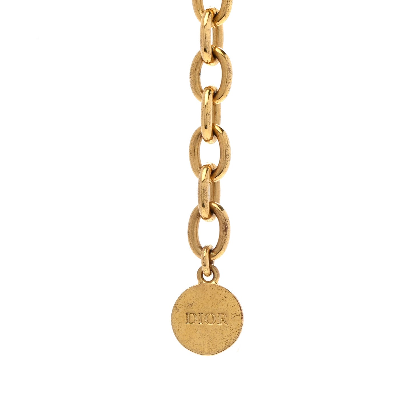 Metal CD Choker Necklace Gold