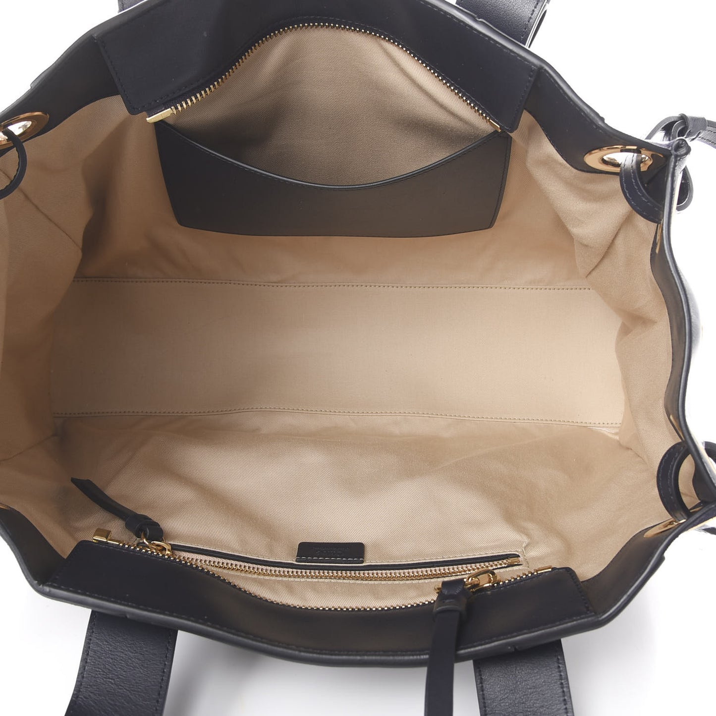 Smooth Calfskin Little Horses Embroidered Tao Zipped Tote Full Blue