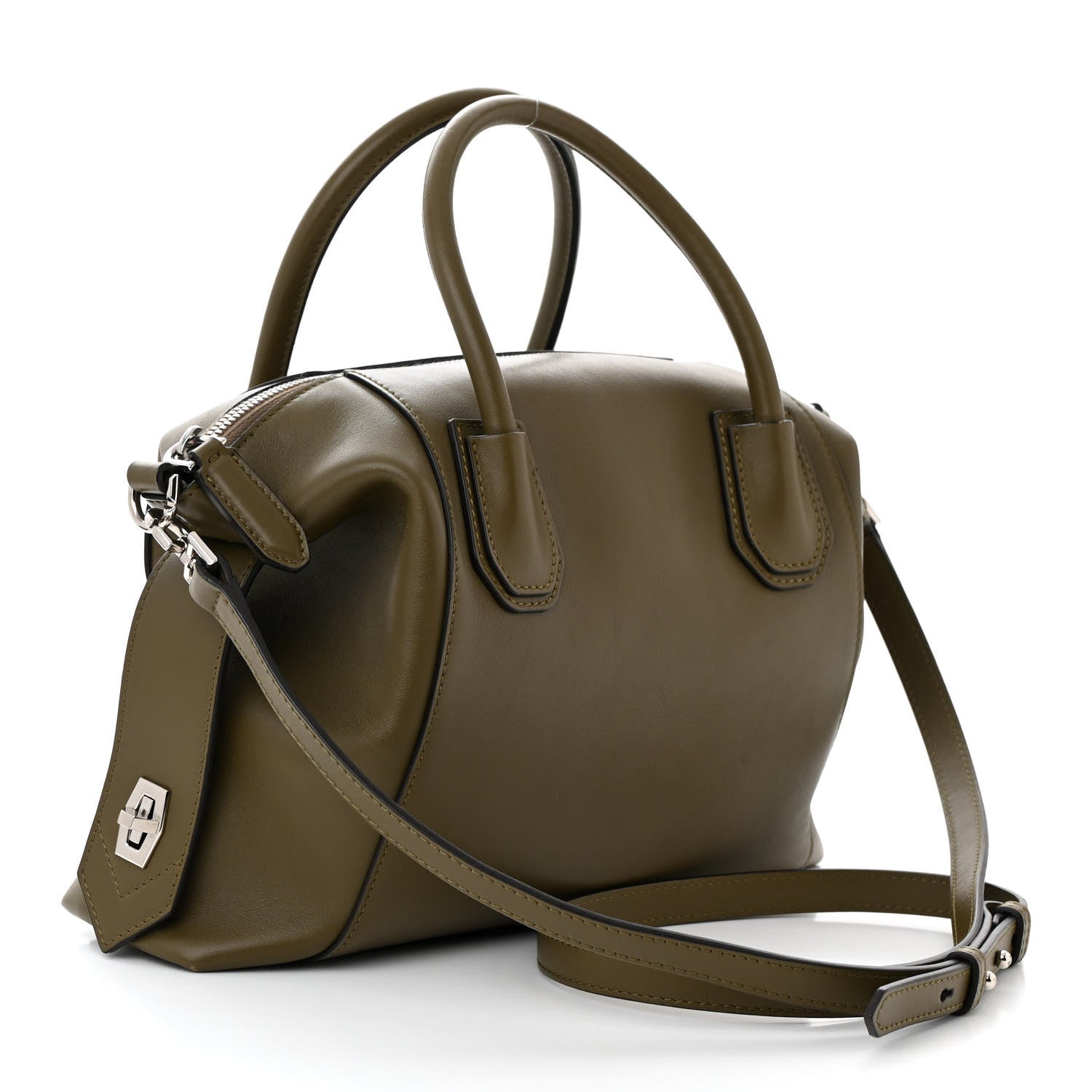 Givenchy Smooth Calfskin Small Soft Antigona Dark Khaki 3 of 13