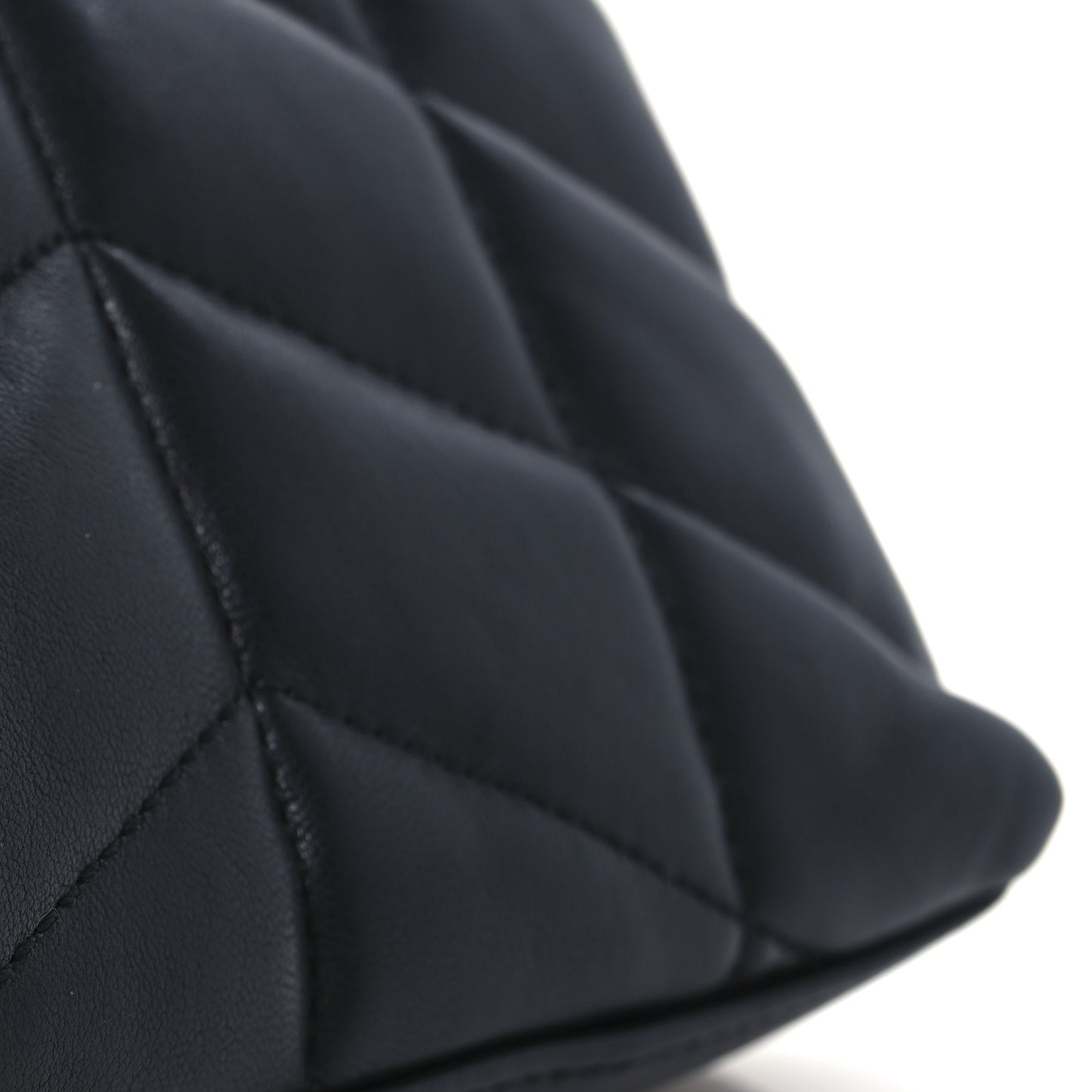 Lambskin Monogram Loulou Puffer Pouch Clutch Black