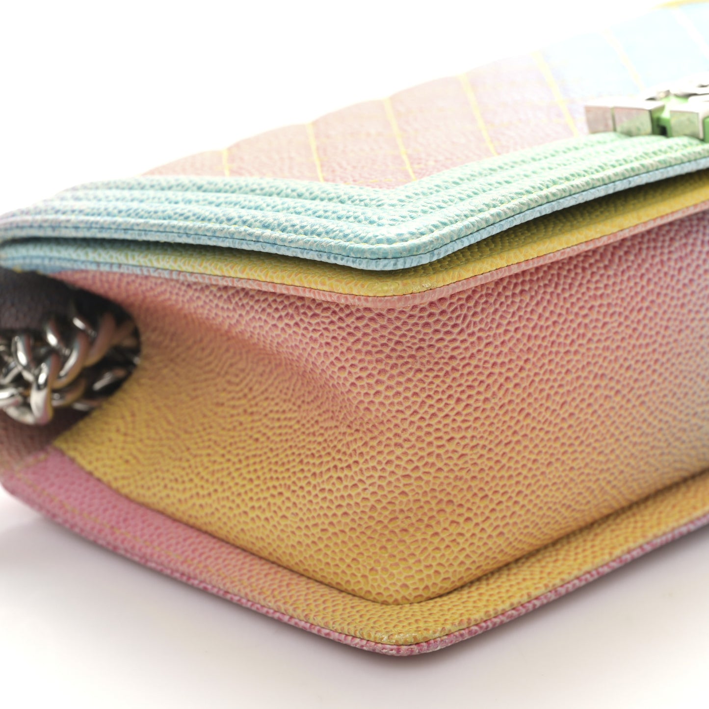 Caviar Quilted Medium Cuba Rainbow Boy Flap Multicolor