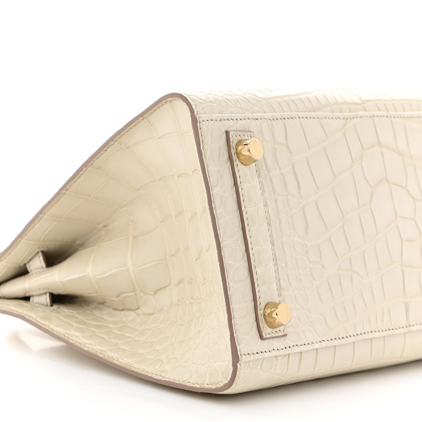 Matte Alligator Birkin Sellier 25 Beton