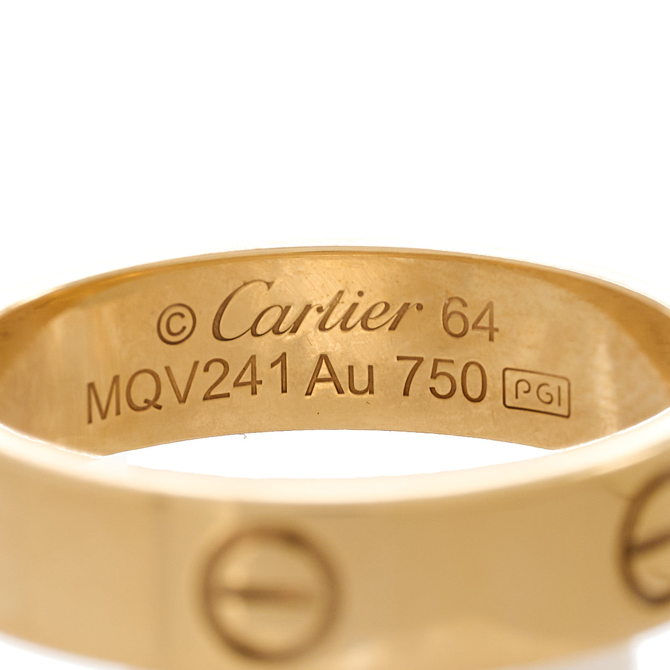 18K Yellow Gold 5.5mm LOVE Ring 64 10.75