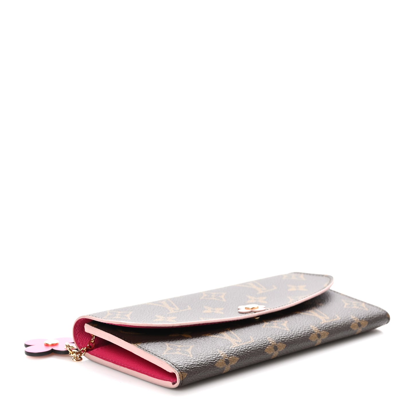 Monogram Bloom Flower Emilie Wallet Fuchsia