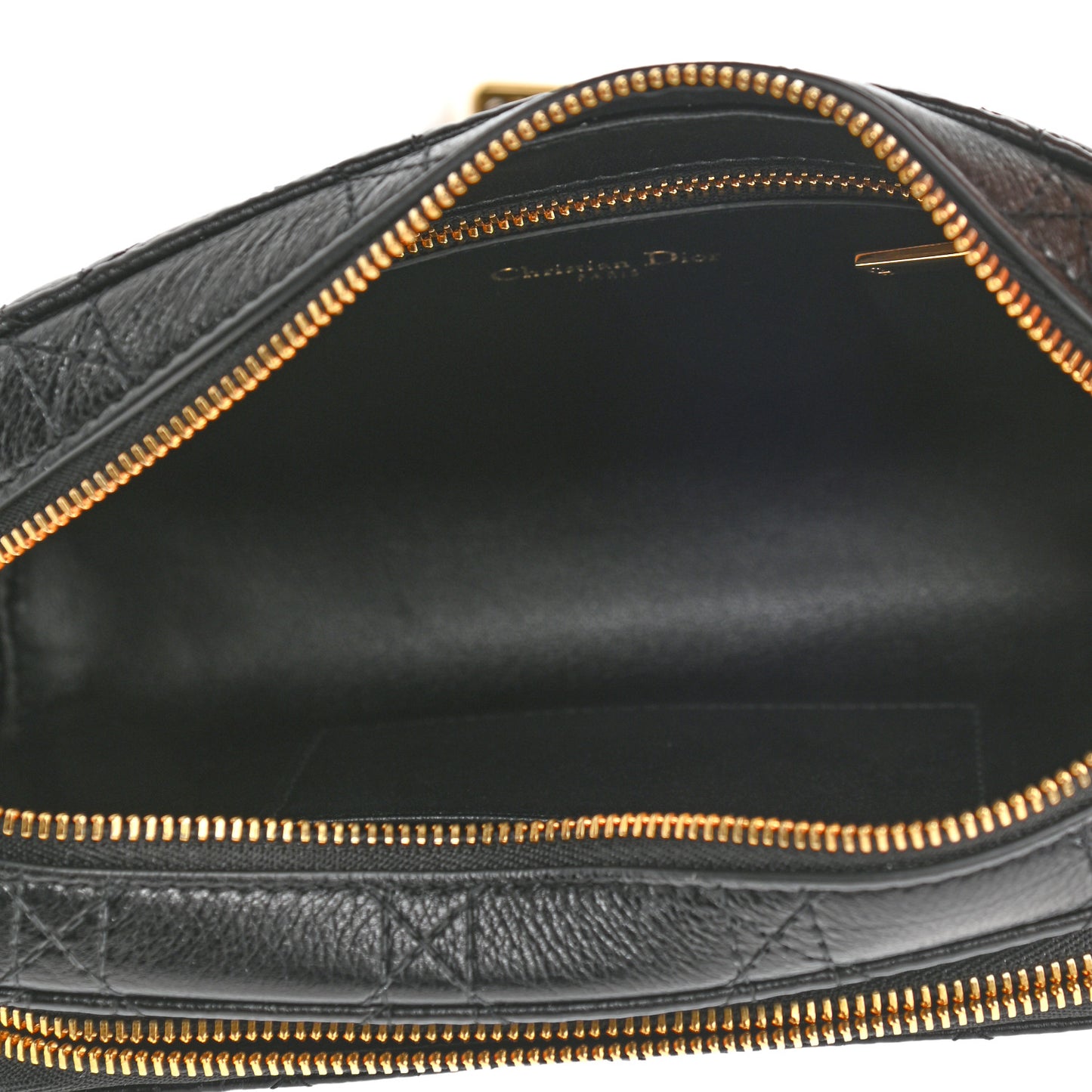Supple Calfskin Caro Double Pouch Black