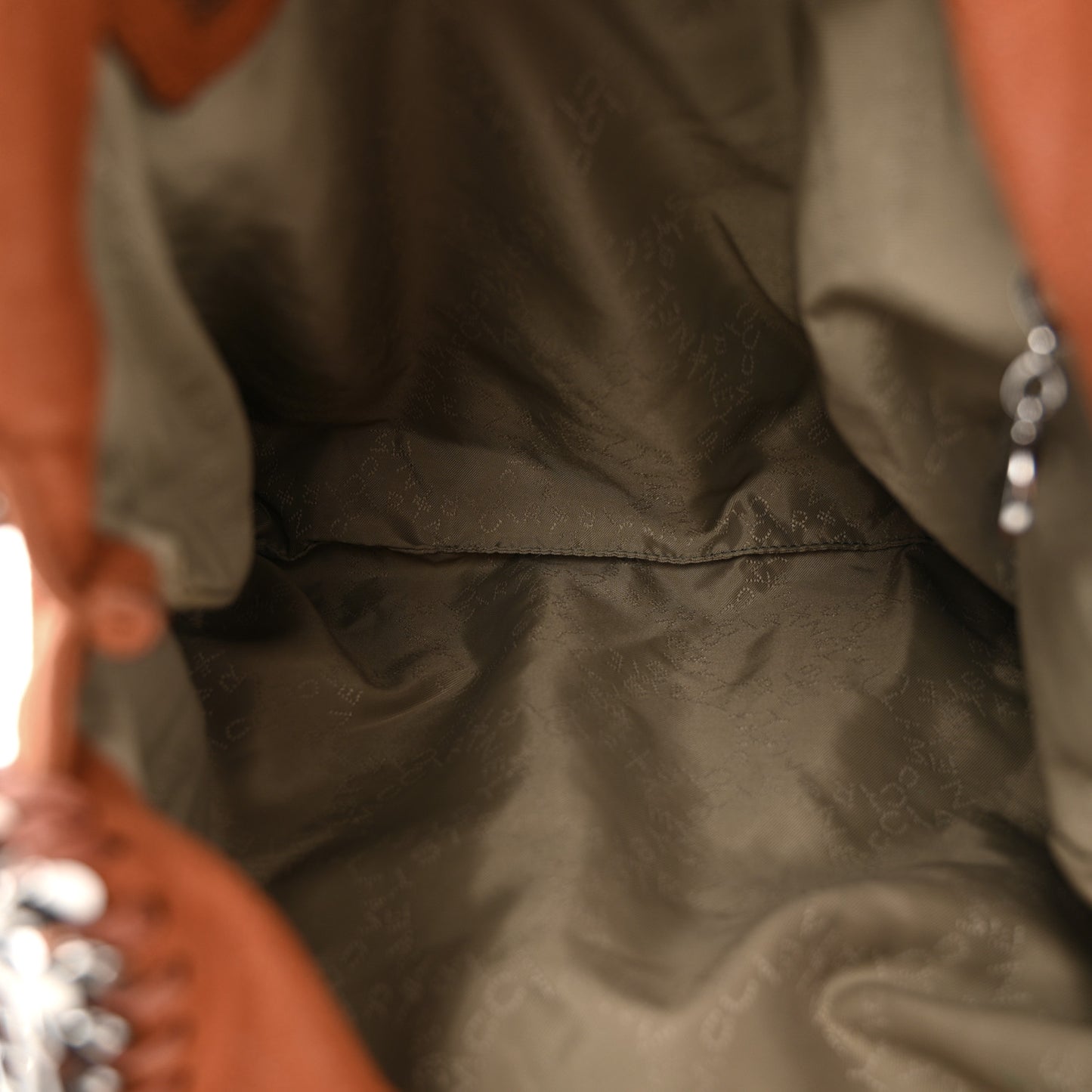 Shaggy Deer Falabella Fold Over Tote Brandy